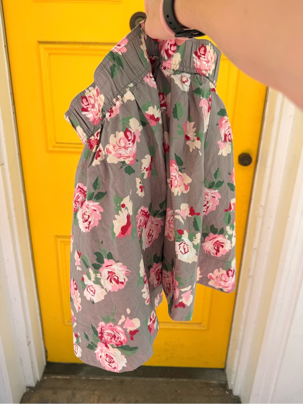 Johnnie B - Gray with Pink Roses Skirt